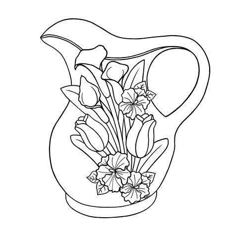 Jug Coloring Pages Coloring Home