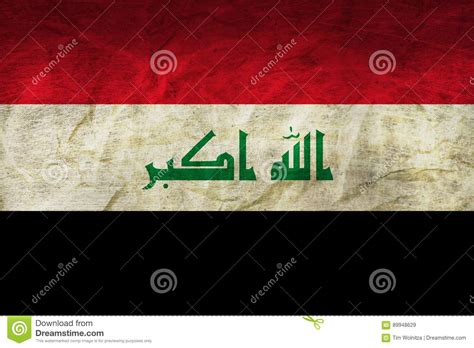 Der Irak Flagge Auf Papier Stock Abbildung Illustration Von Irak