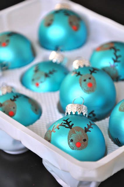 20 Minute Crafter Reindeer Thumbprint Ornaments Christmas Ornaments