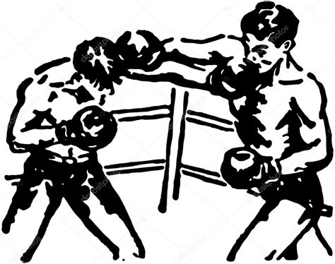 Combate De Boxeo Vector Gráfico Vectorial © Retroclipart Imagen 55668319