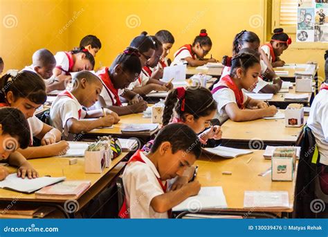 Santiago De Cuba Cuba Feb 1 2016 Children In The Classroom In The