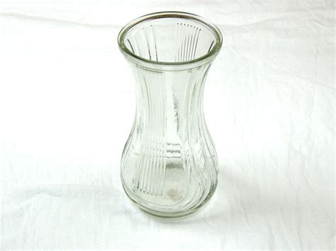 Vintage Clear Ribbed Hoosier Glass B Vase W Box Gr Ebay