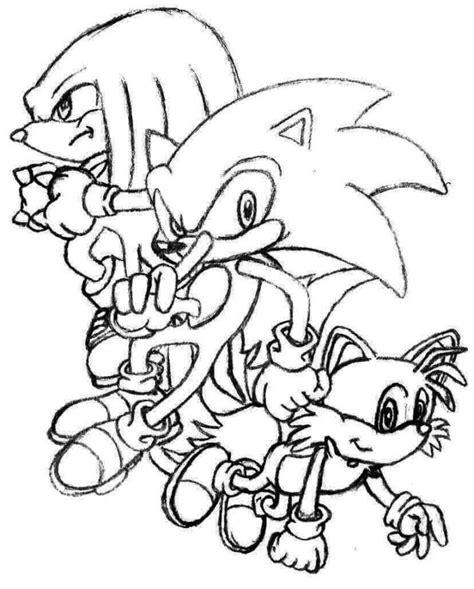 Sonic Tails And Knuckles Coloring Pages Kirincharmaine
