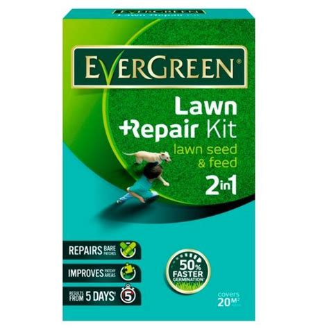 The main reason for inventing the kits is mainly for leisure centres who hire out sports pitches due to the inevitability over time of some seams and joints needing repairs for a various amount of reasons. EverGreen Lawn Repair Kit grass seed and lawn food kit in ...