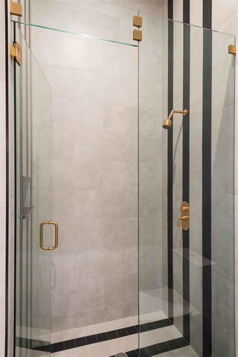 Contemporary Shower With Gold Accents Hgtv