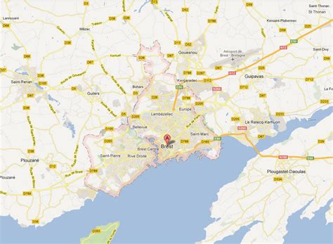 Brest Map And Brest Satellite Image