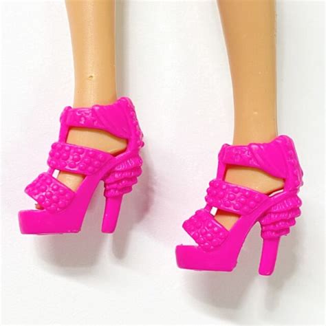 Barbie Hot Pink Studded Strappy Fashionista Heels Dress Shoes Pumps