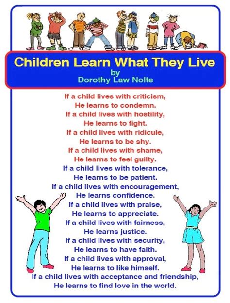 Children Learn What They Live Kids Learning Children Child Life