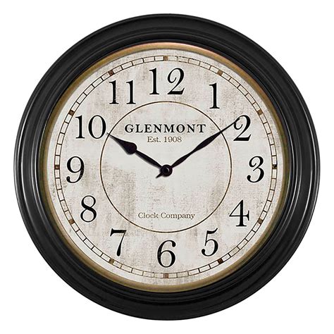 Glenmont Wall Clock 30 Black At Home