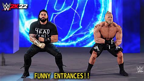 WWE 2K22 Top 10 Funniest Entrances Ft Reigns The Rock More PART 1