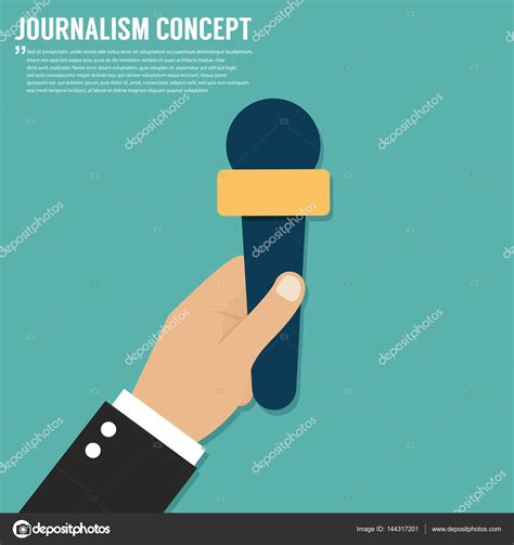 Journalism concept. Microphone, interview — Vetores de Stock © 4zeva ...