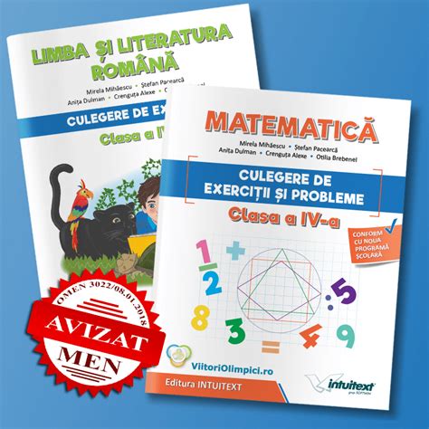 Set De Culegeri De Matematica Si Limba Romana Pentru Clasa A 4 A