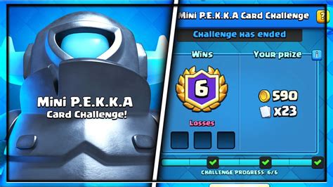 Best Deck For Mini Pekka Card Challenge In Clash Royale How To Win