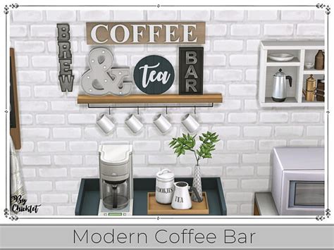 Modern Coffee Bar By Chicklet At Tsr Sims 4 Updates