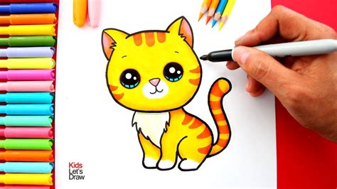 Aprende A Dibujar Un Gato Atigrado Estilo Kawaii De Manera Fácil Youtube