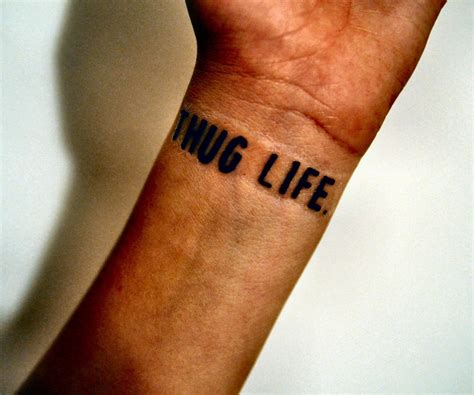 Thug Life Temporary Tattoo Gangster By Temporarytattooyou On Etsy