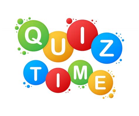 Quiz Time Logo With Speech Bubble Symbols Concept Of Questionnaire