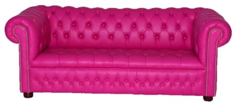 Edgy Hot Pink Leather Couch Pink Furniture Pink