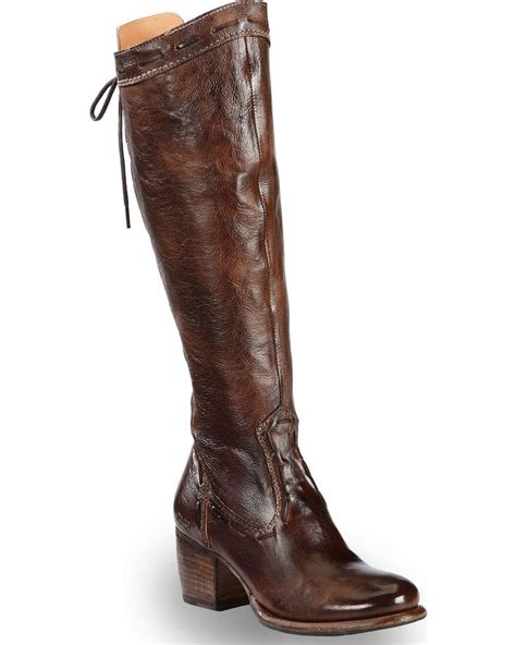 Bed Stu Women S Brown Fortune Back Lace Boots Round Toe Brown