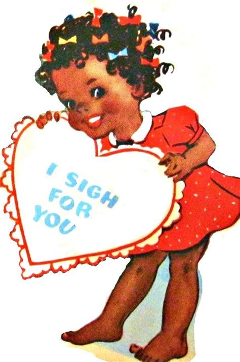 1940s Valentine cute African-American girl | American greetings cards, American greetings ...