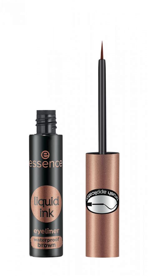 Essence Eyeliner Liquid Ink Waterproof 02 Ash Brown Pink Panda