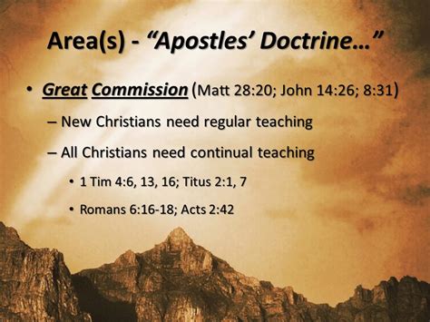 And They We Continued Steadfastly In The Apostles Doctrine