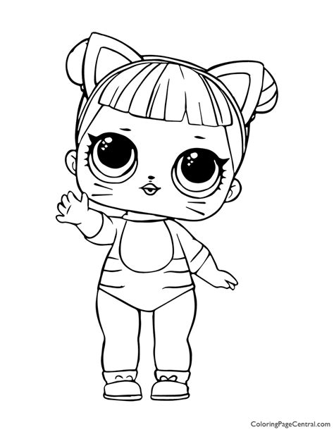 Coloring pages of cry babies interactive baby dolls. LOL Surprise Baby Cat Coloring Page | Coloring Page Central