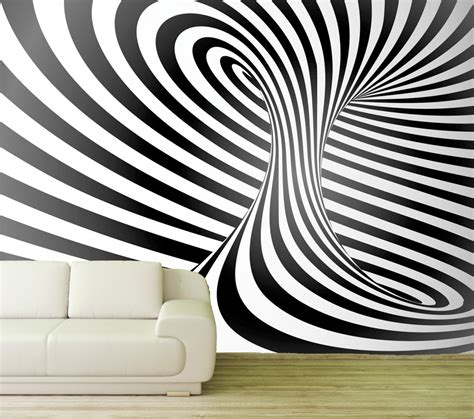 Holen sie sich frische energie in die eigenen vier wände. Vlies Tapete Fototapete 3D Effekt Streifen Wirbel Zebra | eBay