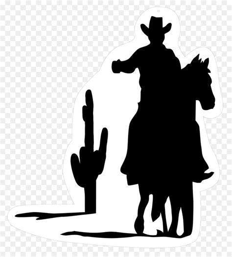 Cowboy Silhouette Western Clip Art Cowboy Png Download 616771