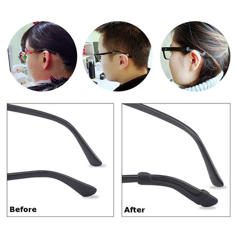 1 Pair Silicone Anti Slip Eyeglasses Ear Hook Sun Glasses Legs Grip Stands Soft Ear Pads Sports