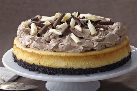 For 7 inch cheesecake, decrease crumbs to 2/3. PHILADELPHIA Triple-Chocolate Cheesecake Recipe - Kraft Canada