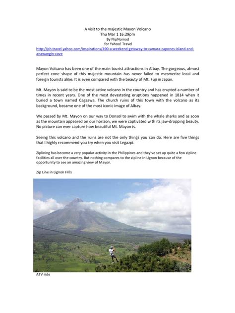 A Visit To The Majestic Mayon Volcano