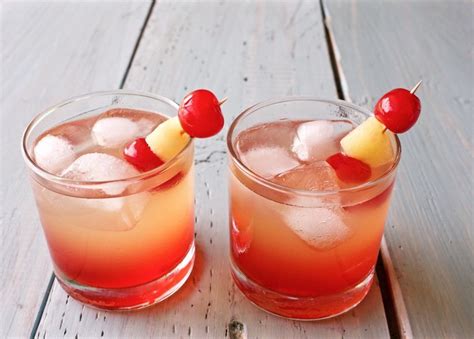 Perfect to sip on a warm summer day or evening. Malibu Sunset Cocktail - Homemade Food Junkie | Mixed drinks recipes