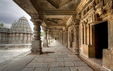 Hd Wallpaper Gray Concrete Pillar Religion Temple India Built