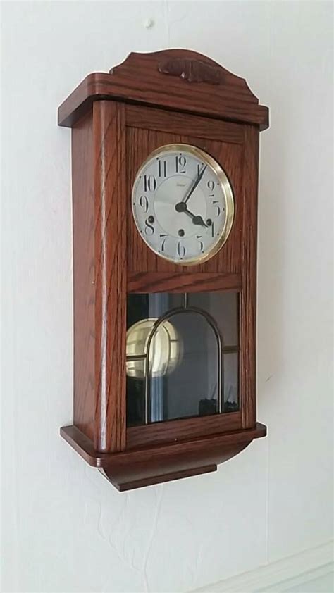 Kieninger Oak Cased 1920s Reproduction Wall Clock In Great Harwood