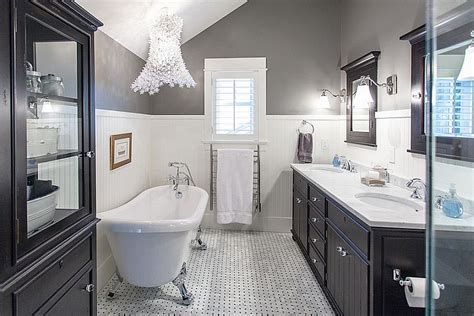 Aside from the varying designs of the bathrooms, the cabinets differ in style too. 20 Gorgeous Black Vanity Ideas for a Stylishly Unique Bathroom