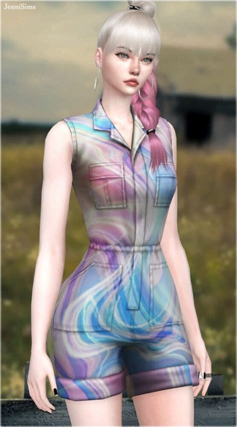 Jumpsuit Base Game Compatible At Jenni Sims Sims 4 Updates