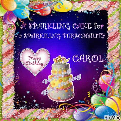 Happy Birthday Carol Animated