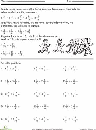 Adding and Subtracting Mixed Numbers | Worksheets, Number ...