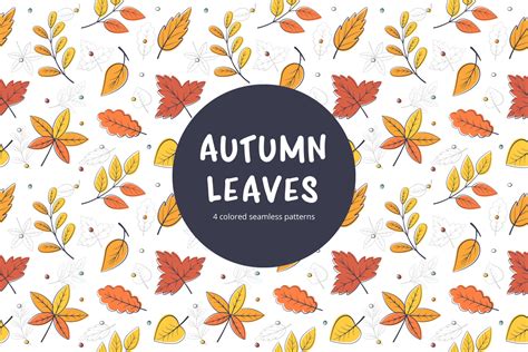 Autumn Leaves Free Vector Seamless Pattern