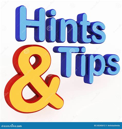 Hints And Tips Stock Illustration Image Of Blue Tips 24245612