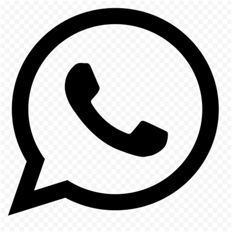 HD Black Outline WhatsApp Wa Whats App Logo Icon PNG Citypng
