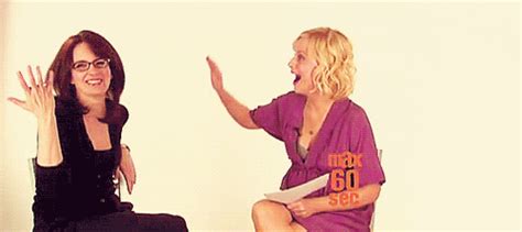 high five amy poehler find and share on giphy