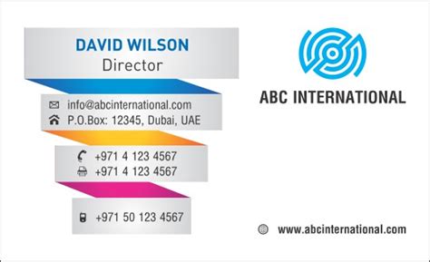 multi color business cards templates  dubai  abu dhabi