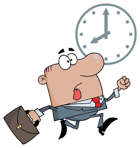 Businessman Is Running Against Time — Stock Vector © Den0909 70927315