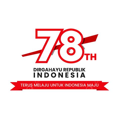 Logo 78th Hut Ri With Indonesian Flag Vector 78 Hut Ri Logo Long Live
