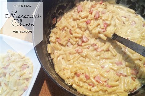 Melt butter in a saucepan over medium heat; Super Easy Macaroni and Cheese with Bacon Recipe - Mum's ...