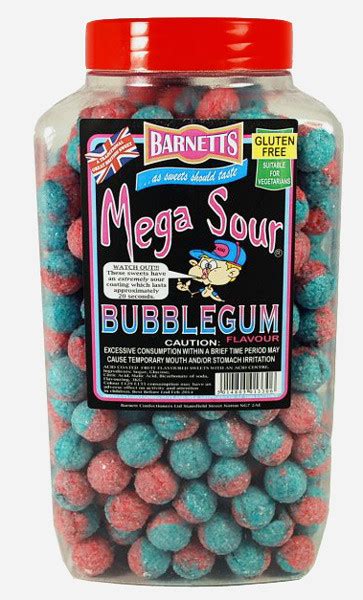 Barnetts Mega Sour Candy Bubble Gum Flavour Looking For It Find