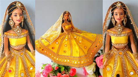 Barbie Lehenga Punjabi Barbie Bridal Lehenga Jewellery Doll Lehenga गुड़िया Gudiya