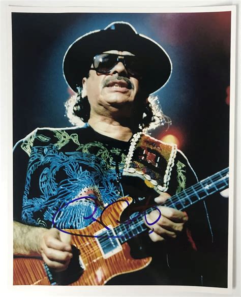 Aacs Autographs Carlos Santana Autographed Glossy 8x10 Photo